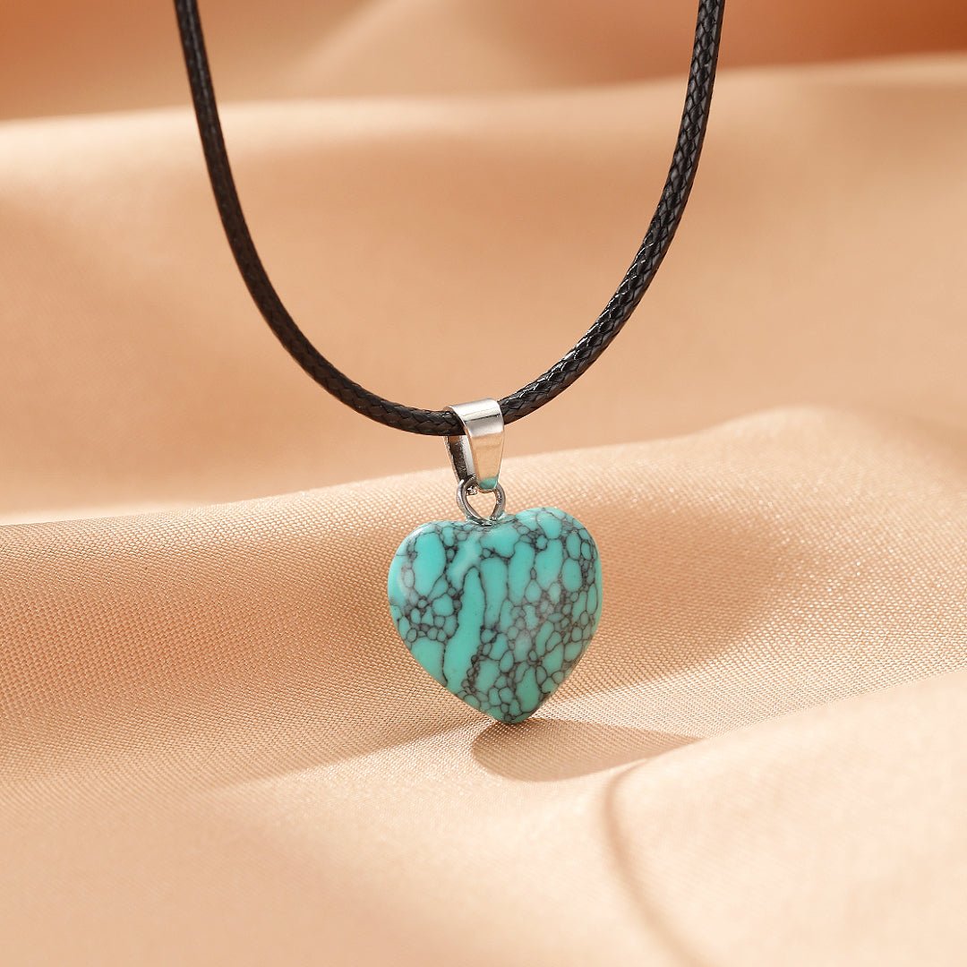 Bijou de Méditation Collier Turquoise Cœur Protecteur - Biloria