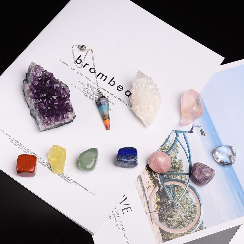 Boîte 7 Chakras – Pierres Naturelles pour l'Harmonisation Énergétique - Biloria