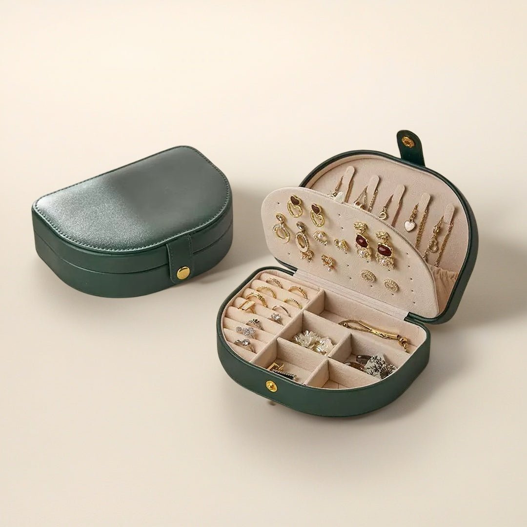 Boîte à Bijoux en Cuir Coffret Nomade Rangement Velouté - Biloria