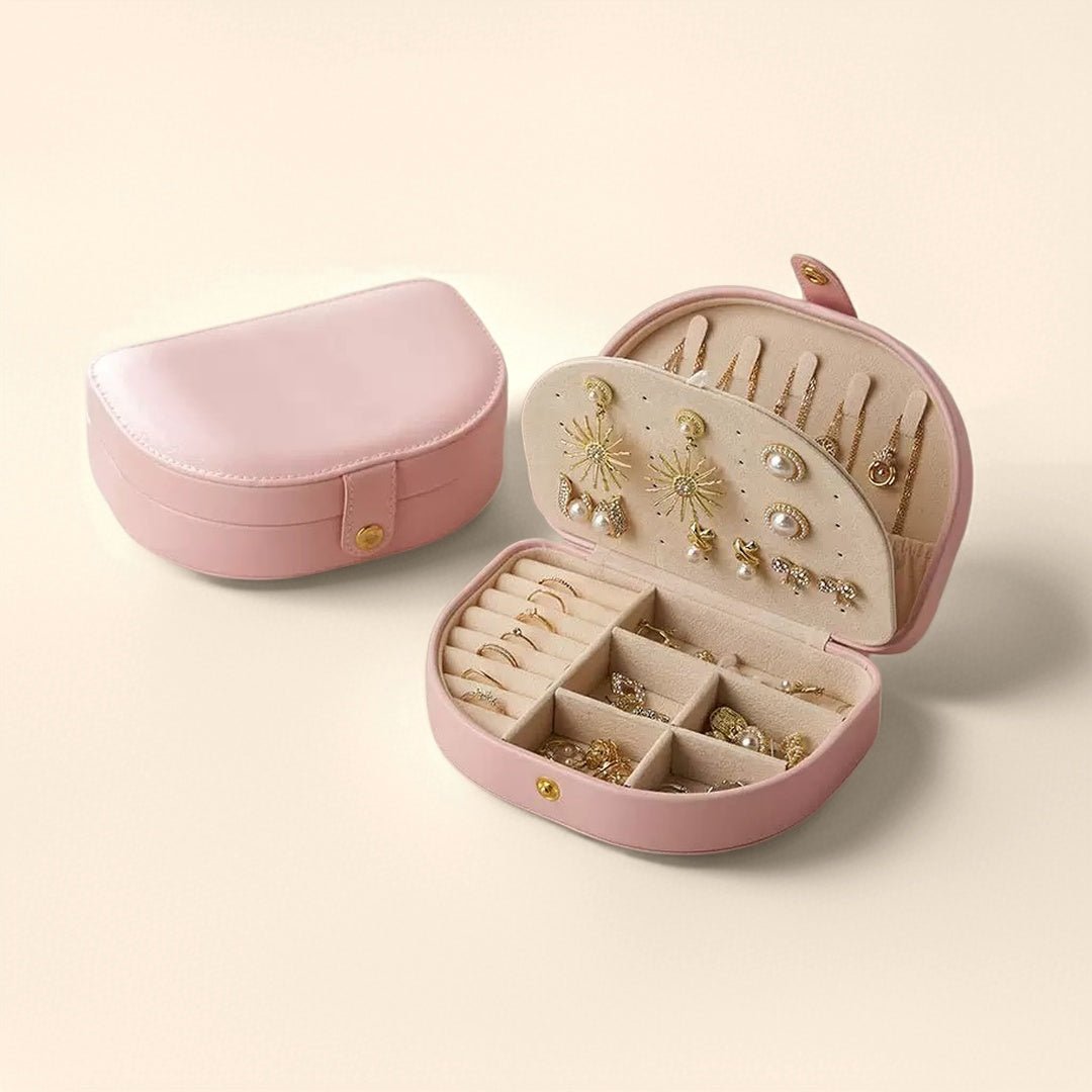 Boîte à Bijoux en Cuir Coffret Nomade Rangement Velouté - Biloria