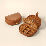 Boîte à Bijoux en Cuir Coffret Nomade Rangement Velouté - Biloria
