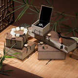 Boîte Cadeau Lin Beige pour Bijoux – 5 Tailles - Biloria