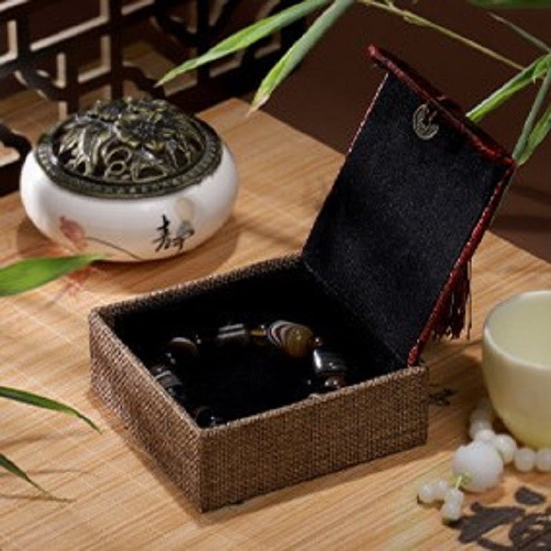 Boîte Cadeau Lin Vert Foncé – Écrin Zen pour Bijoux - Biloria