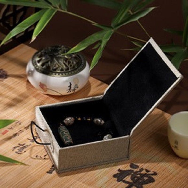 Boîte Cadeau Zen en Lin Beige pour Bijoux - Biloria