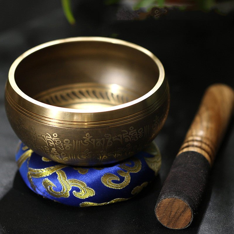 Bol Chantant Tibétain Muse Laiton Mantra Méditation Décoration Bureau - Biloria