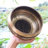 Bol Chantant Tibétain Vajra - Laiton et Maillet Bois Cuir - Biloria