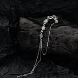 Boucle d'Oreille Aventurine et Bambou en Argent 925 – Sérénité - Biloria