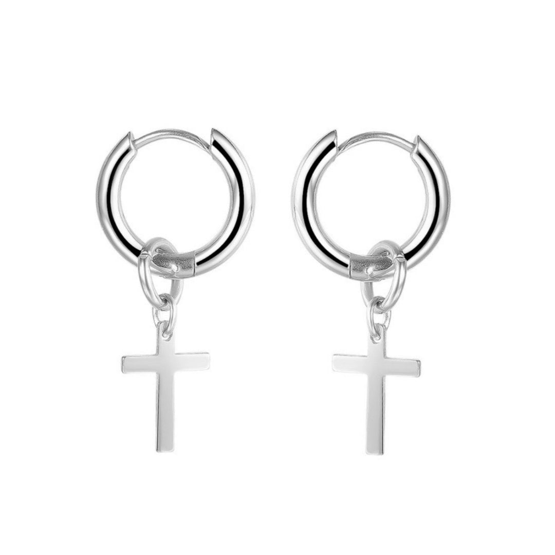 Boucle d'Oreille Croix Homme – Symbole de Foi et Style au Quotidien - Biloria