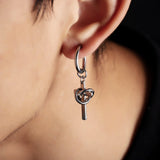 Boucle d'Oreille Homme Croix Lien Éternel Acier Inoxydable - Biloria