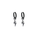 Boucle d'Oreille Homme Éclair – Bijou Acier Inoxydable - Biloria