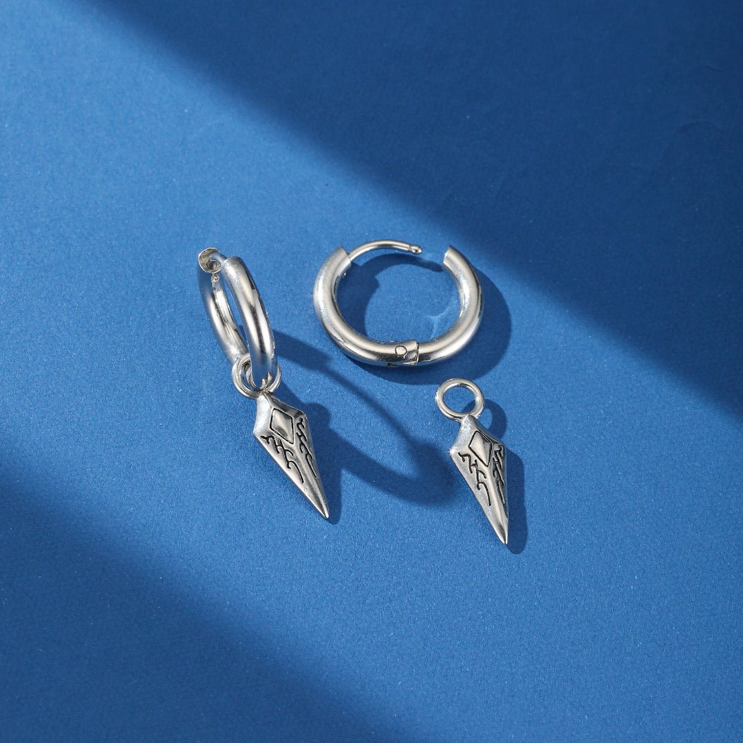 Boucle d'Oreille Homme Flèche Viking Acier 316L - Biloria