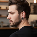 Boucle d'Oreille Homme Lame Sombre Acier Inoxydable - Biloria