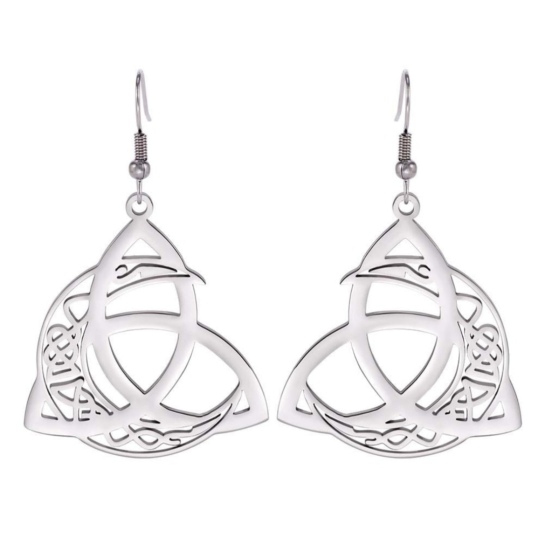 Boucle d'Oreille Homme Viking Lune | Acier 316L - Biloria