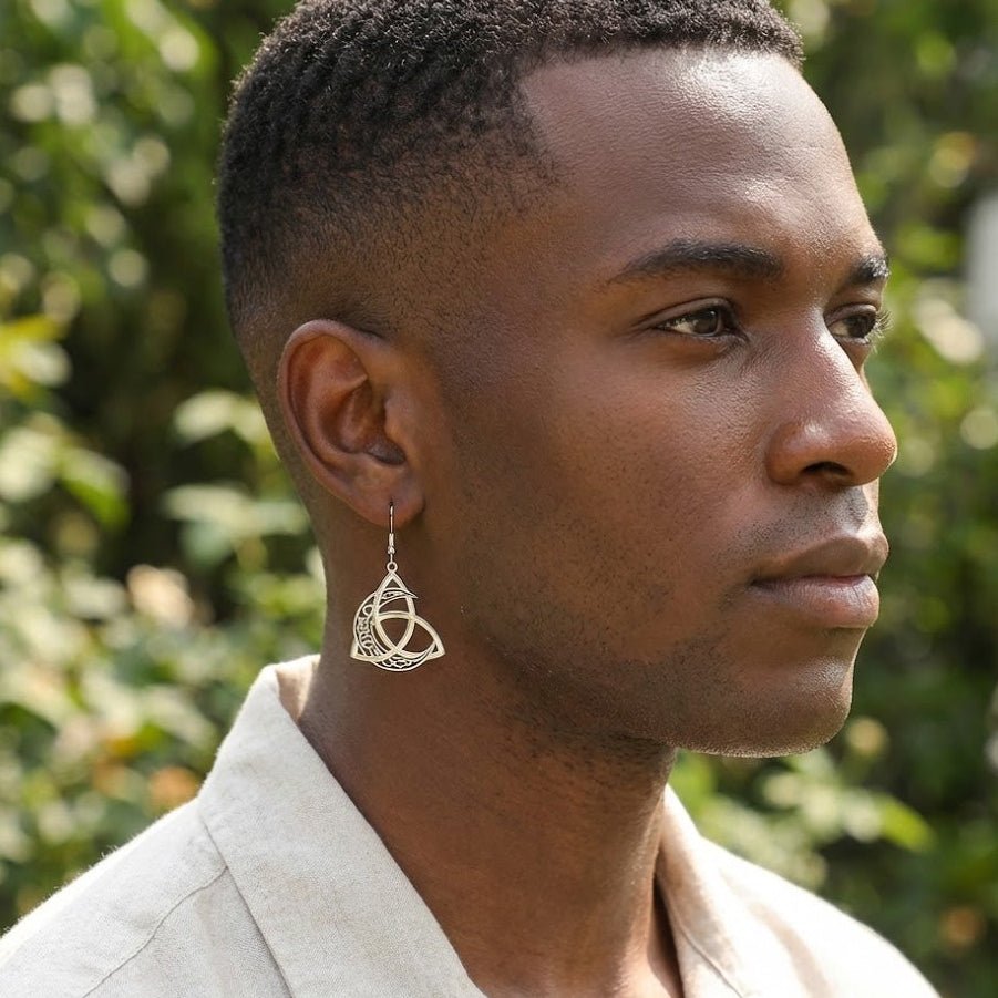 Boucle d'Oreille Homme Viking Lune | Acier 316L - Biloria