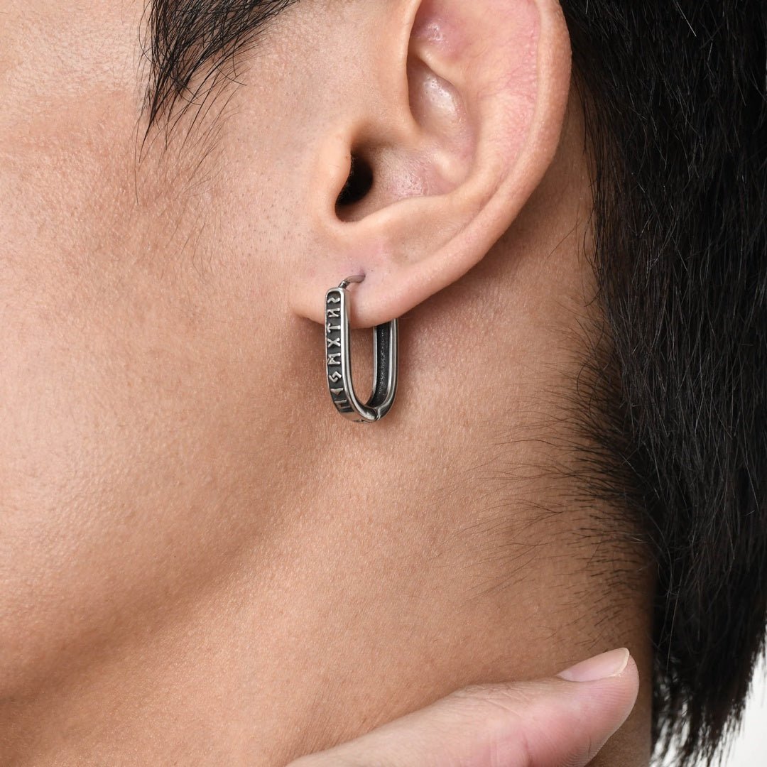 Boucle d'Oreille Viking Rune – Talisman d'Intuition - Biloria