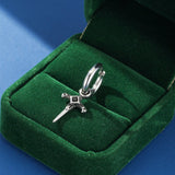 Boucle Oreille Homme Épée Acier Zircon - Biloria