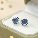 Boucles d'Oreilles Aigue Marine – Azur Élégance, Argent 925 - Biloria