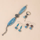 Boucles d'Oreilles Aigue Marine Lotus Argent 925 Sérénité - Biloria