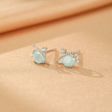 Boucles d'oreilles Aigue marine Petite Galaxie Argent S925 - Biloria
