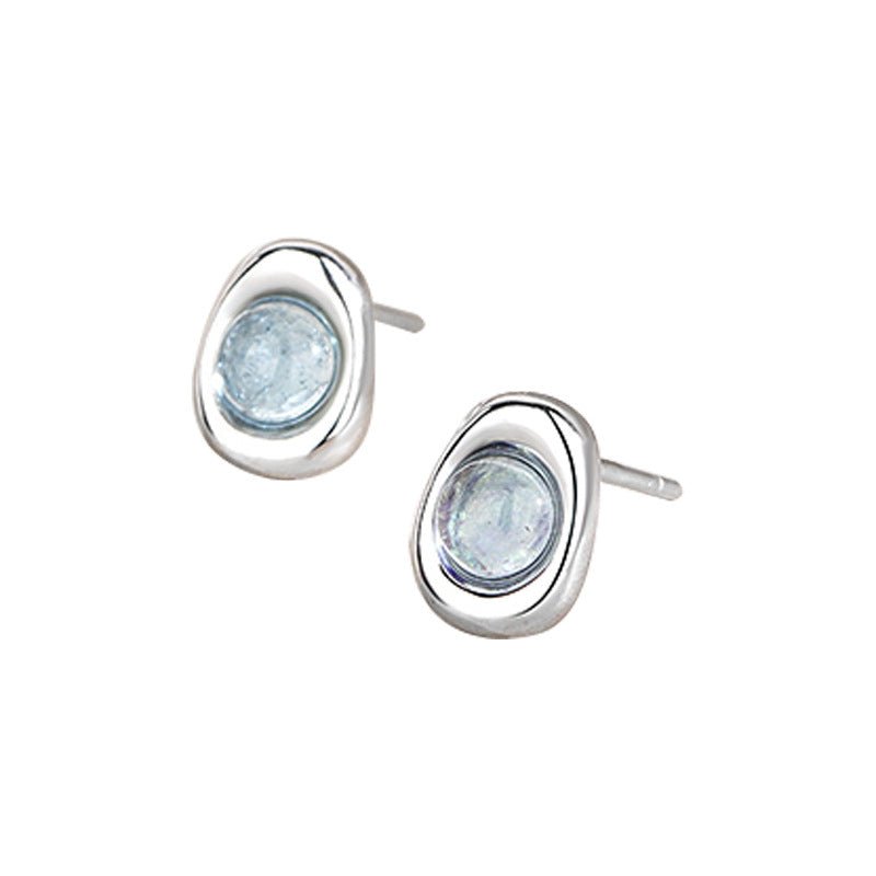 Boucles d'oreilles Aigue marine S925 pour bureau - Biloria