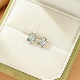 Boucles d'oreilles Aigue marine S925 pour bureau - Biloria