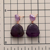 Boucles d'Oreilles Améthyste – Bijoux Tendance Bureau - Biloria
