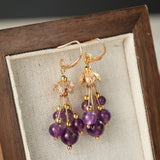 Boucles d'Oreilles Améthyste Floraison Tendrille - Biloria