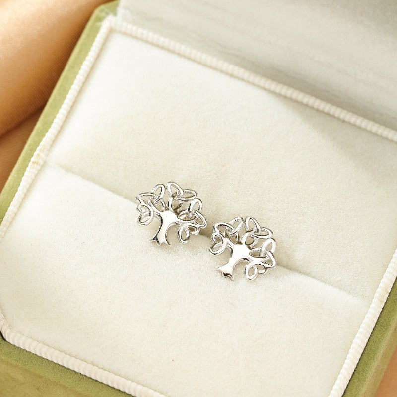 Boucles d'oreilles Arbre de Vie Argent 925 - Bijou symbolique - Biloria