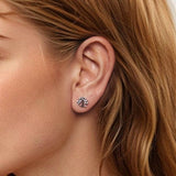 Boucles d'Oreilles Arbre de Vie en Argent 925 avec Zircons - Biloria