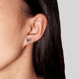 Boucles d'oreilles argent Aigue marine 5mm - Biloria