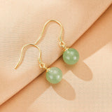 Boucles d'oreilles Aventurine Argent Plaqué Or - Biloria
