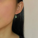 Boucles d'oreilles Aventurine Argent Plaqué Or - Biloria