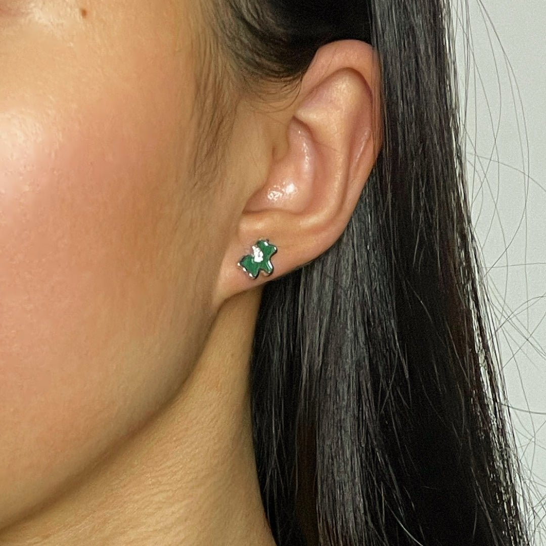 Boucles d'Oreilles Cheval Malachite Argent – Liberté et Transformation - Biloria