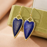 Boucles d'Oreilles Cœur en Pierres Naturelles – Pour un Nouveau Départ - Biloria