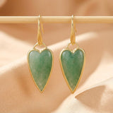 Boucles d'Oreilles Cœur en Pierres Naturelles – Pour un Nouveau Départ - Biloria