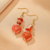 Boucles d'Oreilles Cœur Pierres Naturelles – Idée Cadeau Spirituel - Biloria