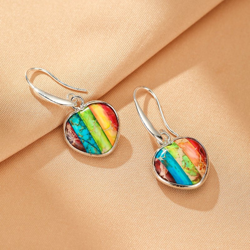 Boucles d'oreilles cœur Regalite multicolore – Cadeau femme original - Biloria