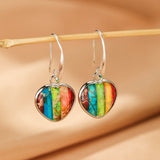 Boucles d'oreilles cœur Regalite multicolore – Cadeau femme original - Biloria