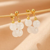 Boucles d'Oreilles Créoles en Jade et Argent - Harmonie Feng Shui - Biloria