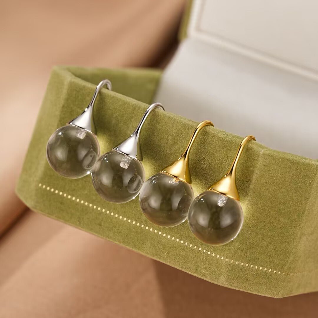 Boucles d'Oreilles Cristal de Roche Argent 925 – Cadeau Lumière Pure - Biloria