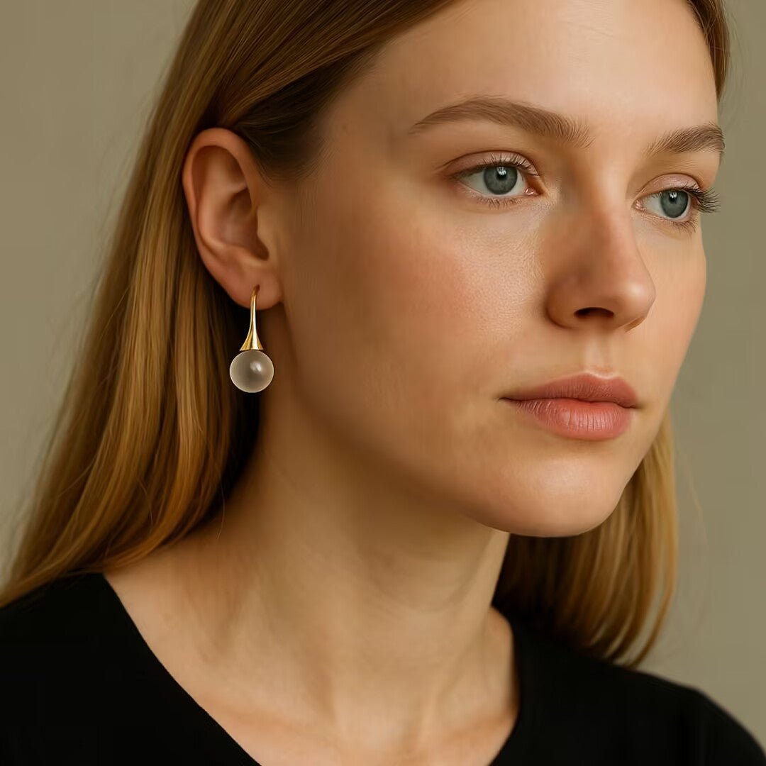 Boucles d'Oreilles Cristal de Roche Argent 925 – Cadeau Lumière Pure - Biloria