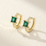 Boucles d'Oreilles Émeraude Brise d'Émeraude Argent 925 - Biloria