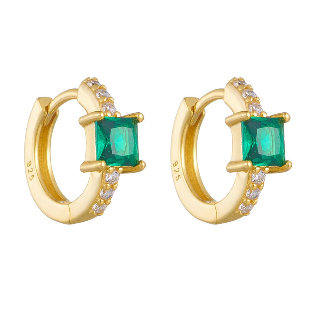 Boucles d'Oreilles Émeraude Brise d'Émeraude Argent 925 - Biloria