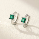 Boucles d'Oreilles Émeraude Brise d'Émeraude Argent 925 - Biloria