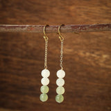 Boucles d'Oreilles en Jade Vert Naturel 5mm Or - Biloria