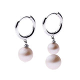 Boucles d'Oreilles Homme Perle Argent 925 – Pureté et Sérénité - Biloria