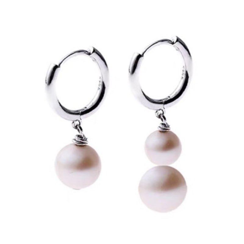 Boucles d'Oreilles Homme Perle Argent 925 – Pureté et Sérénité - Biloria