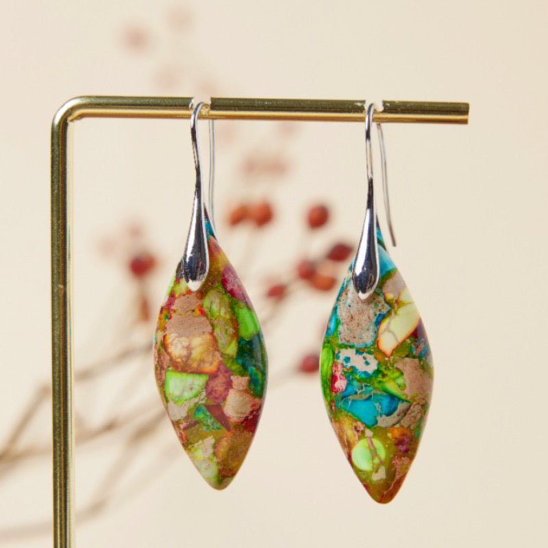Boucles d'Oreilles Jaspe Énergie Protectrice - Biloria