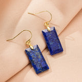 Boucles d'Oreilles Lapis Lazuli Rectangle - Intuition et Sérénité - Biloria