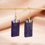 Boucles d'Oreilles Lapis Lazuli Rectangle - Intuition et Sérénité - Biloria